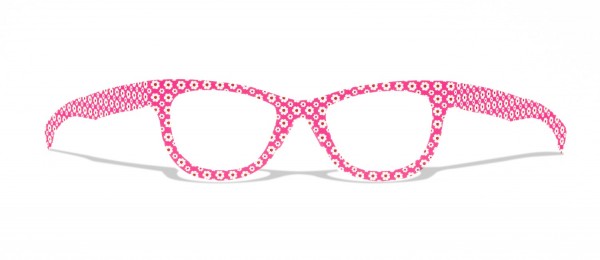 PYJAMA PARTY - stylische pinke upcycling Pappbrille