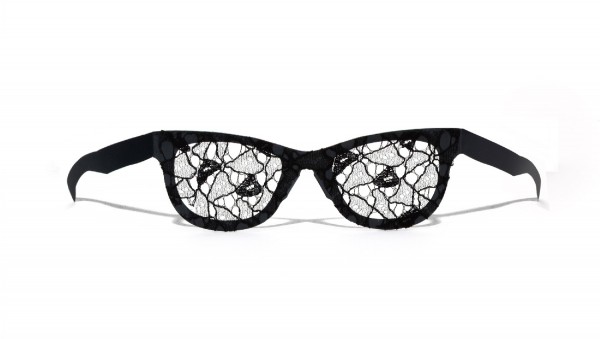 SCHWARZE WITWE - stylische schwarze upcycling Pappbrille
